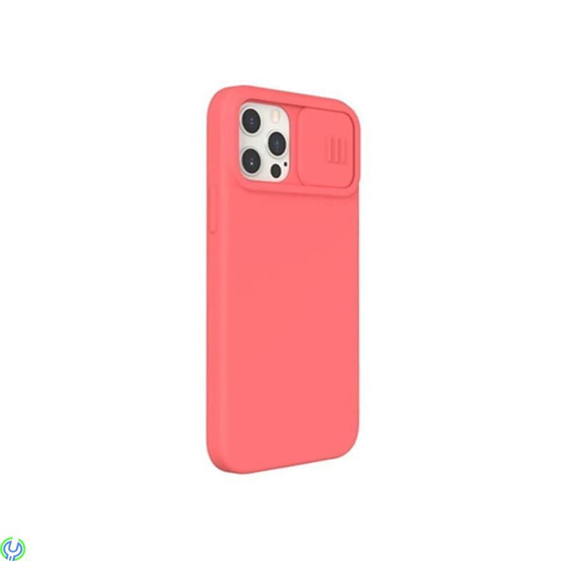 iPhone 12/12 Pro Nillkin CamShield Silky Magnetisk Silicone Skal Rosa, Nillkin CamShield Silky Magnetisk Silicone Skal För Apple