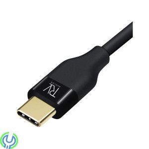 RVELON Snabbladdning C till C-kabel 1M Svart, Snabbladdning C till C-kabel 1M Svart, TYPE C, , RVELON