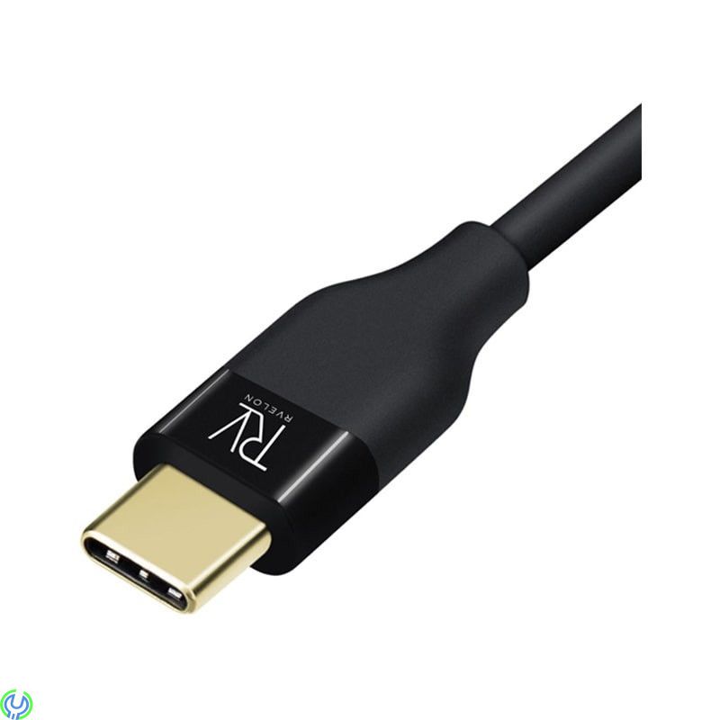 RVELON Snabbladdning C till C-kabel 2M Svart, Snabbladdning C till C-kabel 2M Svart, TYPE C, , RVELON