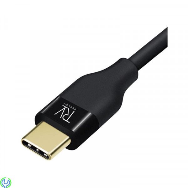 RVELON Snabbladdning C till C-kabel 2M Svart, Snabbladdning C till C-kabel 2M Svart, TYPE C, , RVELON