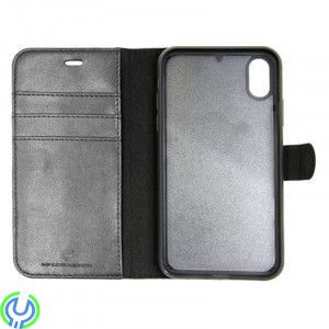 iPhone XS MAX Magnet Mobilfodral i äkta Läder, 2 i 1 Magnet Mobilfodral i äkta Läder för iPhone XS MAX , Svart, IPHONE XS MAX, ,