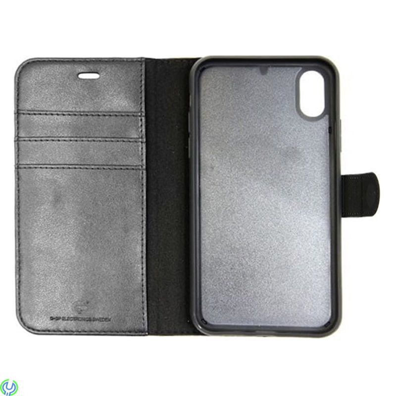 iPhone XS MAX Magnet Mobilfodral i äkta Läder, 2 i 1 Magnet Mobilfodral i äkta Läder för iPhone XS MAX , Svart, IPHONE XS MAX, ,