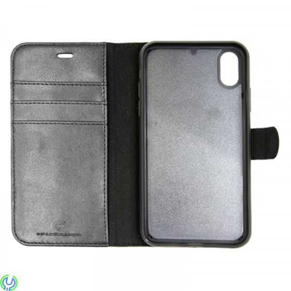 iPhone XS MAX Magnet Mobilfodral i äkta Läder, 2 i 1 Magnet Mobilfodral i äkta Läder för iPhone XS MAX , Svart, IPHONE XS MAX, ,