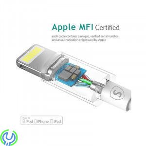 USB-synkkabel till iPhone och iPad, 3m, Lightning-kabel till iPhone / iPad, MFi-certifierad - 3 m, Kablar & Laddare, , Elgruvan