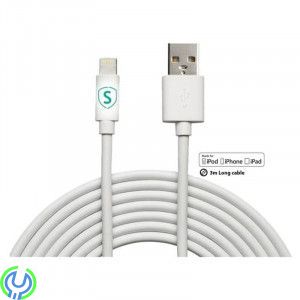 USB-synkkabel till iPhone och iPad, 3m, Lightning-kabel till iPhone / iPad, MFi-certifierad - 3 m, Kablar & Laddare, , Elgruvan