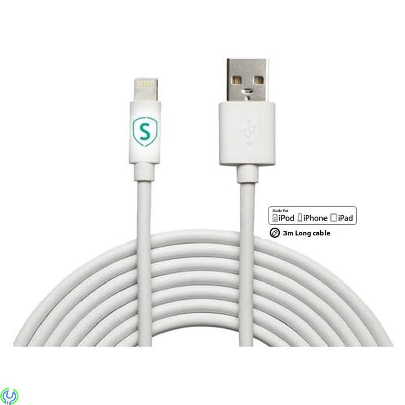 USB-synkkabel till iPhone och iPad, 3m, Lightning-kabel till iPhone / iPad, MFi-certifierad - 3 m, Kablar & Laddare, , Elgruvan