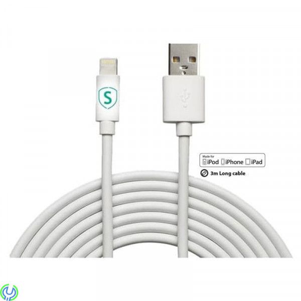 USB-synkkabel till iPhone och iPad, 3m, Lightning-kabel till iPhone / iPad, MFi-certifierad - 3 m, Kablar & Laddare, , Elgruvan