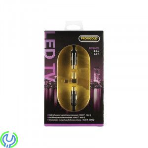 Profigold High Performance Antenna Interconnect 3.00 m, Profigold Koaxialkabel Koax Hane - Koax Hona Rak 3.00 m Antracit., Parab