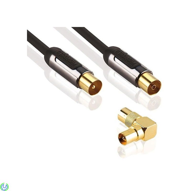 Profigold High Performance Antenna Interconnect 3.00 m, Profigold Koaxialkabel Koax Hane - Koax Hona Rak 3.00 m Antracit., Parab