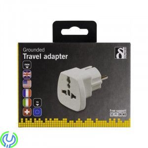 Reseadapter UK/USA till EU-uttag, Reseadapter UK/Italien/Schweiz/USA-enheter till EU-uttag., Reseadapters, , Deltaco