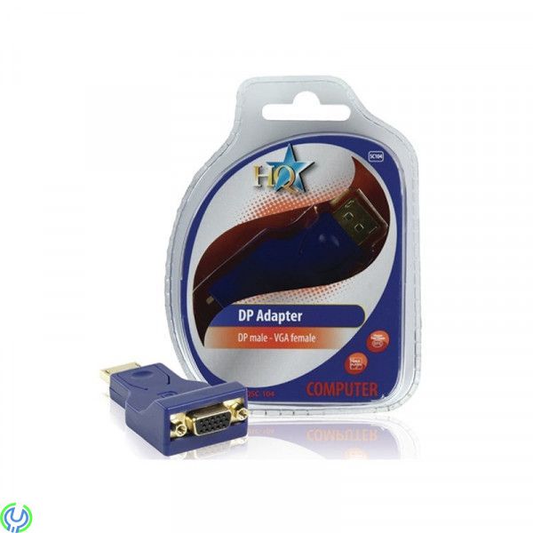 Displayport till VGA adapter, DP hane - VGA hona adapter med guldpläterade kontakter., VGA, , HQ