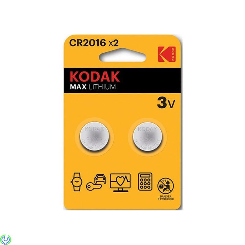 Kodak Max lithium CR2016 battery (2 pack), Kodak Max Lithium 3V CR2016, 2 st, Batterier, , Kodak