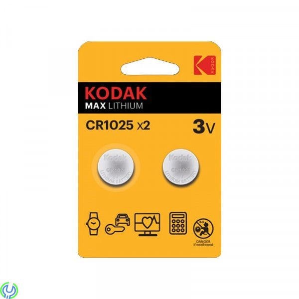 Kodak Max lithium CR1025 battery (2 pack), KODAK Max Lithium CR1025 2-pack, Litium Batteri, , Kodak