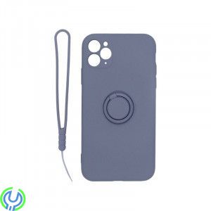 iPhone 11 Pro Mjuk silikonfodral, Grå, Mjuk silikonfodral för iPhone 11 Pro med stand magnetisk ring hållare., iPhone 11 Pro, , 