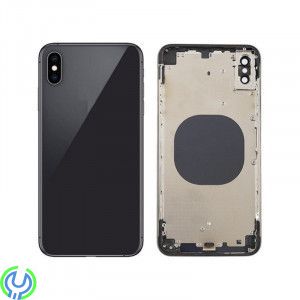 IPhone XS Komplett Baksida med Ram - Svart, iPhone XS Komplett baksida i glas med ram, simkortshållare, sidoknappar., iPhone XS,