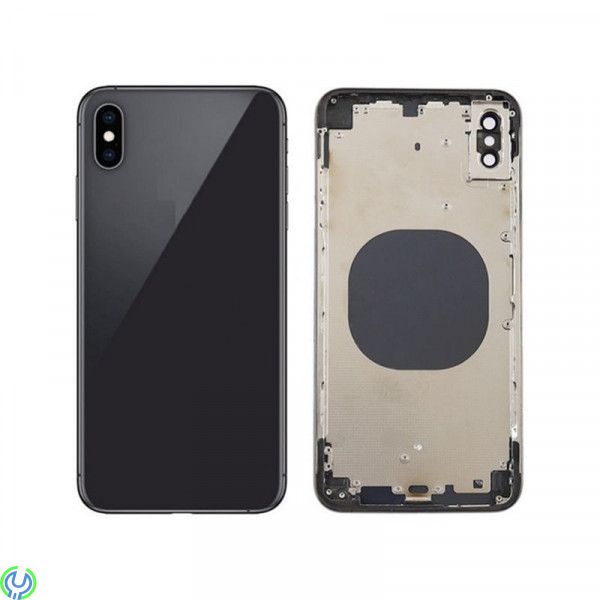 IPhone XS Komplett Baksida med Ram - Svart, iPhone XS Komplett baksida i glas med ram, simkortshållare, sidoknappar., iPhone XS,