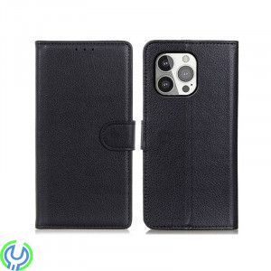 Läder Plånboksfodral Till iPhone 13 Pro Svart, Läder Plånboksfodral., iPhone 13 Pro, , RVELON