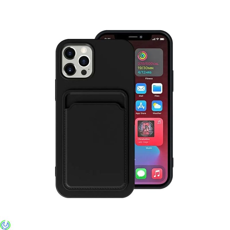 Candy Flower Mjuk skal med Kortplats till iPhone 13 Pro Max Svart, Candy Flower Mjuk mobilskal med Kortplats till iPhone 13 Pro 