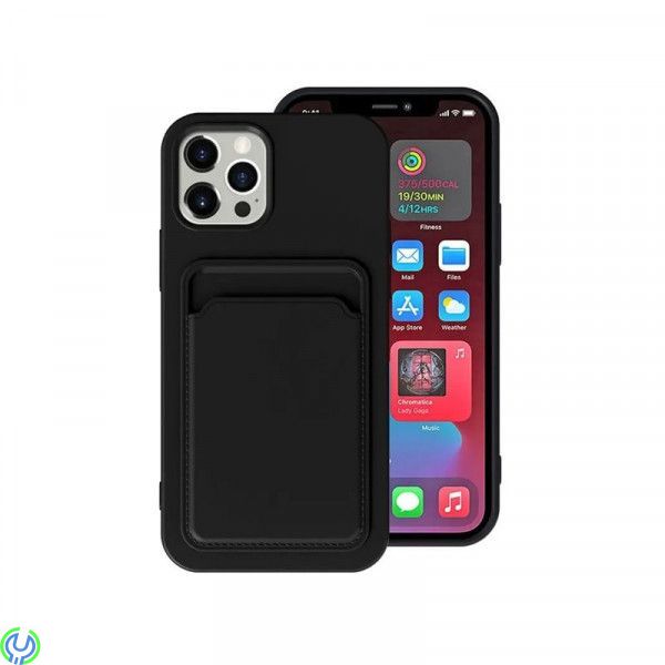 Candy Flower Mjuk skal med Kortplats till iPhone 13 Pro Max Svart, Candy Flower Mjuk mobilskal med Kortplats till iPhone 13 Pro 