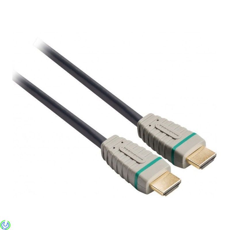 Bandridge HDMI - HDMI High Speed 2m, Digital AV-anslutning för anslutning av en DVD- eller annan enhet till en HD-TV., Mellandag