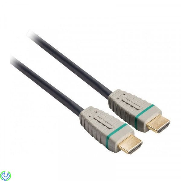 Bandridge HDMI - HDMI High Speed 2m, Digital AV-anslutning för anslutning av en DVD- eller annan enhet till en HD-TV., Mellandag