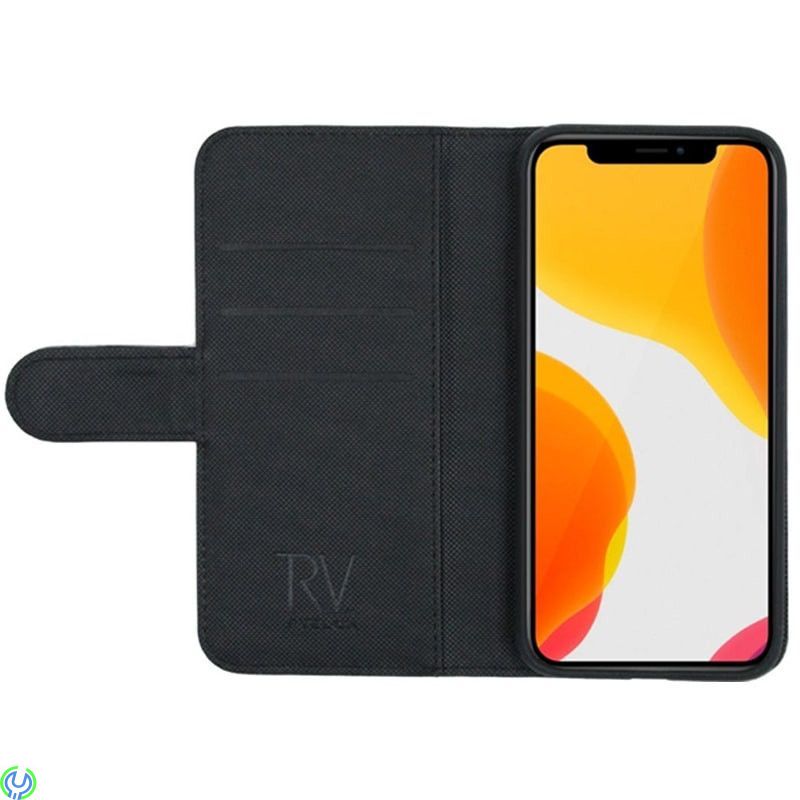 iPhone X/XS RV Flip Stand TPU Läder Plånboksfodral Svart, Apple iPhone X/XS RV Flip Stand TPU Läder Plånboksfodral Svart, IPHONE