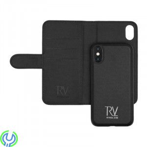 iPhone X/XS RV Flip Stand TPU Läder Plånboksfodral Svart, Apple iPhone X/XS RV Flip Stand TPU Läder Plånboksfodral Svart, IPHONE