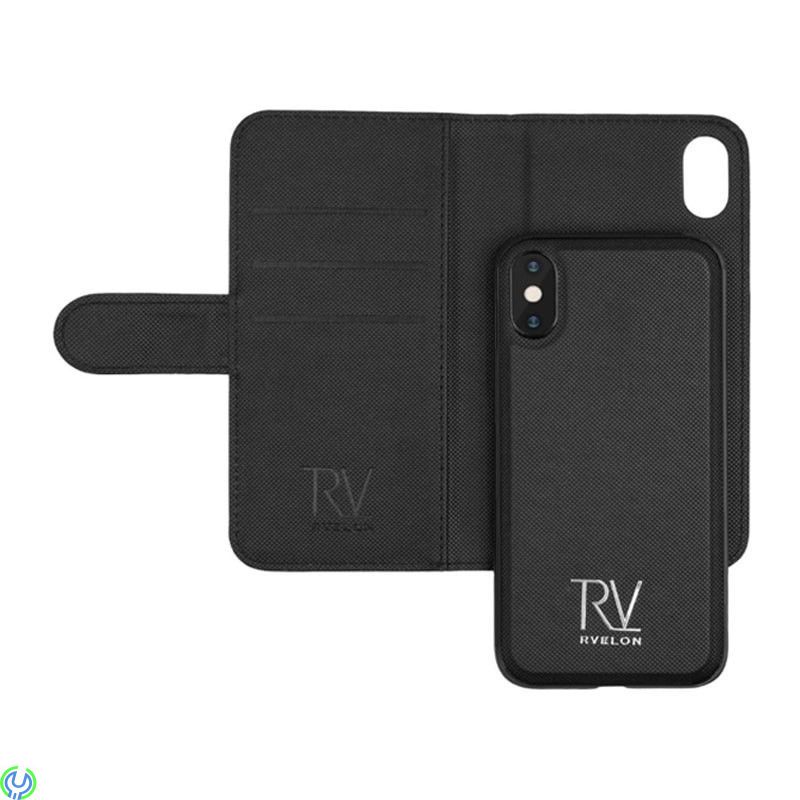 iPhone X/XS RV Flip Stand TPU Läder Plånboksfodral Svart, Apple iPhone X/XS RV Flip Stand TPU Läder Plånboksfodral Svart, IPHONE