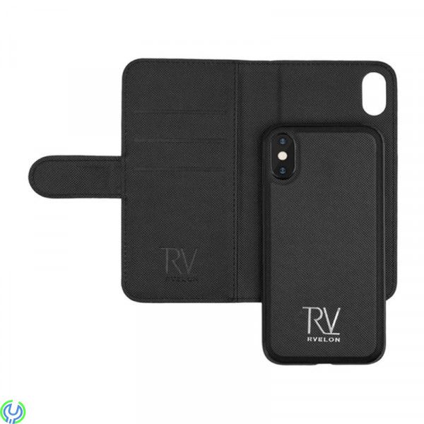 iPhone X/XS RV Flip Stand TPU Läder Plånboksfodral Svart, Apple iPhone X/XS RV Flip Stand TPU Läder Plånboksfodral Svart, IPHONE