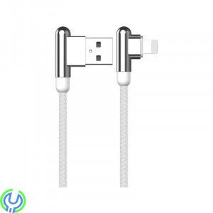 90° Vinkel Kabel 3,2A 1,2m iPhone Lightning KAKU vit, KAKU 90° Vinkel Kabel 3,2A 1,2m iPhone Lightning, vit, Lightning, , KAKU