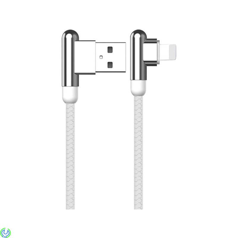 90° Vinkel Kabel 3,2A 1,2m iPhone Lightning KAKU vit, KAKU 90° Vinkel Kabel 3,2A 1,2m iPhone Lightning, vit, Lightning, , KAKU