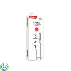 90° Vinkel Kabel 3,2A 1,2m iPhone Lightning KAKU vit, KAKU 90° Vinkel Kabel 3,2A 1,2m iPhone Lightning, vit, Lightning, , KAKU