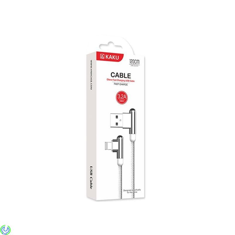 90° Vinkel Kabel 3,2A 1,2m iPhone Lightning KAKU vit, KAKU 90° Vinkel Kabel 3,2A 1,2m iPhone Lightning, vit, Lightning, , KAKU