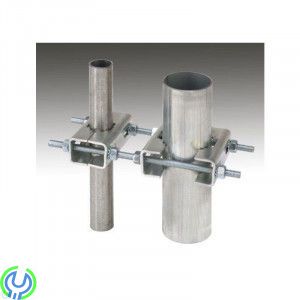 Dubbel Mastklammer med 40-60 mm ( 2-pack ), Galvaniserad mastklammer för master med 40-60 mm diameter., Maströrsfästen & Byglar,