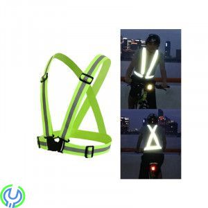 Reflexväst - Justerbar One size - Neongrön (5 Pack), 5 Pack - Reflexsele för Vuxna & Barn / Reflexväst - Justerbar One size

