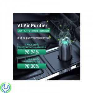 Nillkin AirEco V1 billuftrenare Grå, Bil luftrenare 3-hastighets TOUCH CONTROL, Hygien/Skyddsvisir, , Nillkin