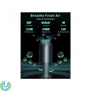 Nillkin AirEco V1 billuftrenare Grå, Bil luftrenare 3-hastighets TOUCH CONTROL, Hygien/Skyddsvisir, , Nillkin