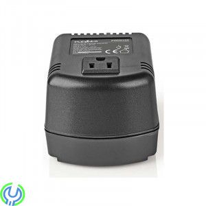 Strömomvandlare, Transformator  230-110V 100W, Anslut 110 V AC-enheter (amerikanska) till ett (europeiskt) elnät på 230 V AC, Tr