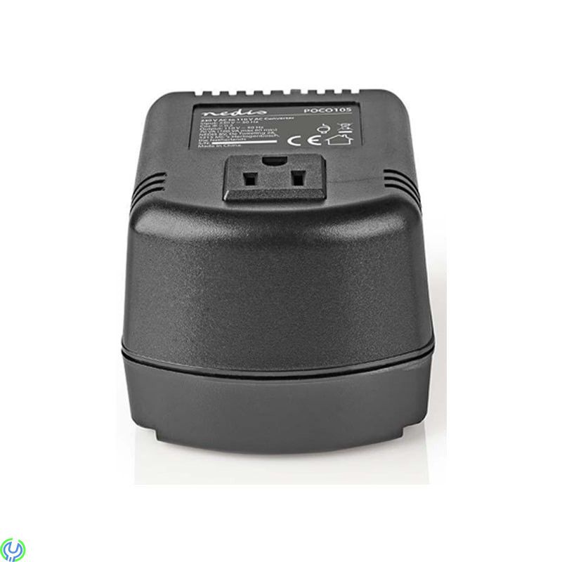 Strömomvandlare, Transformator  230-110V 100W, Anslut 110 V AC-enheter (amerikanska) till ett (europeiskt) elnät på 230 V AC, Tr