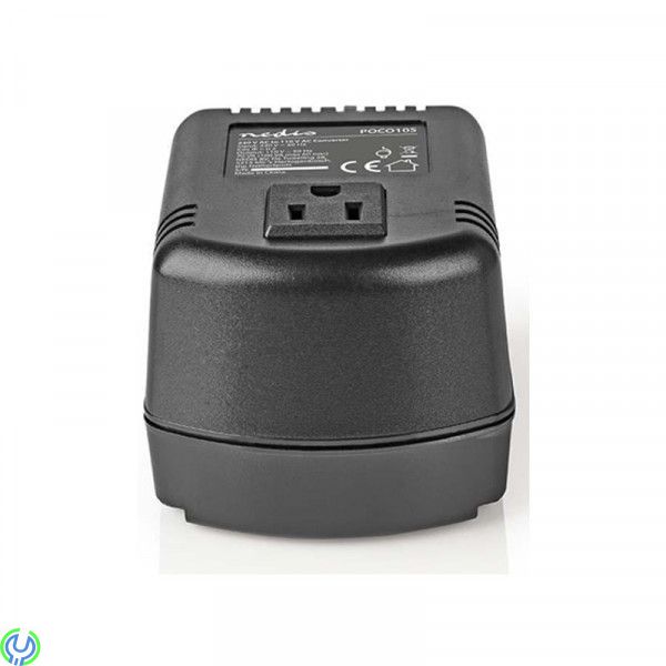 Strömomvandlare, Transformator  230-110V 100W, Anslut 110 V AC-enheter (amerikanska) till ett (europeiskt) elnät på 230 V AC, Tr