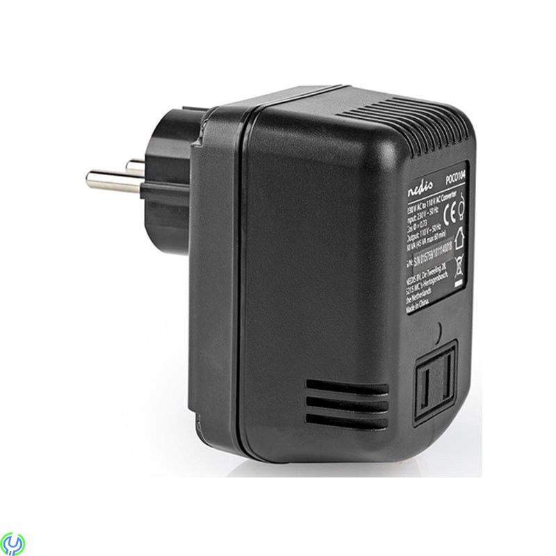 SPÄNNINGSOMVANDLARE 230-110V 45W, Anslut 110 V AC-enheter (amerikanska) till ett (europeiskt) elnät på 230 V AC, Transformator, 