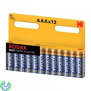 Kodak Max Alkaline, LR03 / AAA, alkaliska, 1,5V, 12-pack, Kodak Max Alkaline, LR03 / AAA batterier, alkaliska, 1,5V, 12-pack

