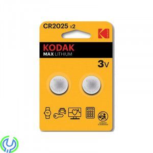 Kodak Max Lithium 3V CR2025, 2-pack, Kodak Max Lithium 3V CR2025, 2 st


, Batterier, , Kodak
