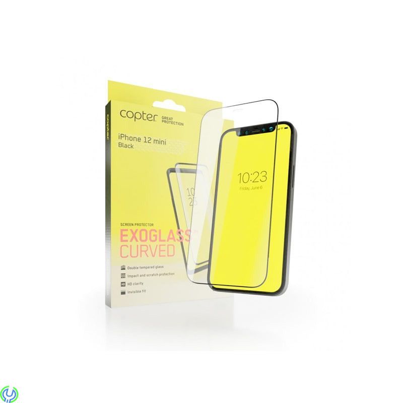 Copter Exoglass Curved Frame för iPhone 12 Mini 5.4" - Svart, Copter Exoglass Curved Frame för iPhone 12 Mini 5.4" - Svart


