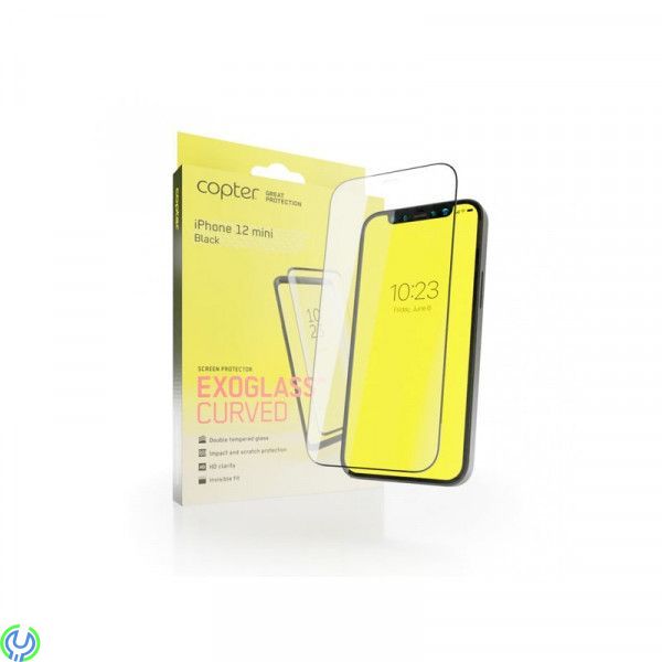 Copter Exoglass Curved Frame för iPhone 12 Mini 5.4" - Svart, Copter Exoglass Curved Frame för iPhone 12 Mini 5.4" - Svart


