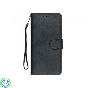 Galaxy S21 Ultra Flip Stand Plånboksfodral i läder Svart, Samsung Galaxy S21 Ultra Flip Stand Plånboksfodral i läder Svart


