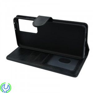 Galaxy S21 Ultra Flip Stand Plånboksfodral i läder Svart, Samsung Galaxy S21 Ultra Flip Stand Plånboksfodral i läder Svart


