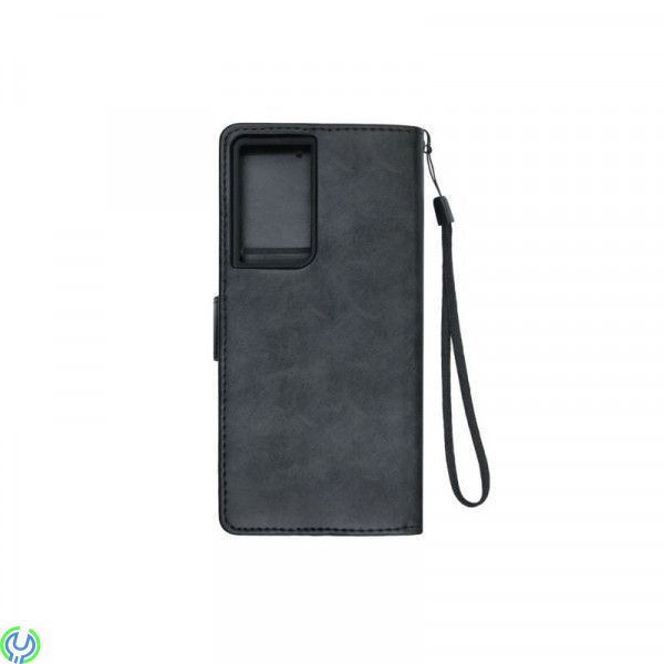 Galaxy S21 Ultra Flip Stand Plånboksfodral i läder Svart, Samsung Galaxy S21 Ultra Flip Stand Plånboksfodral i läder Svart


