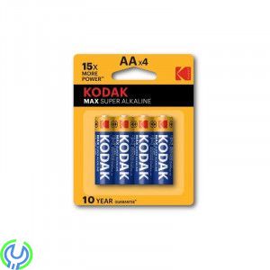 Kodak batterier Max Alkaline AA, 4 st, Kodak batterier Max Alkaline AA, 4 st, Alkaliska Batterier, , Kodak