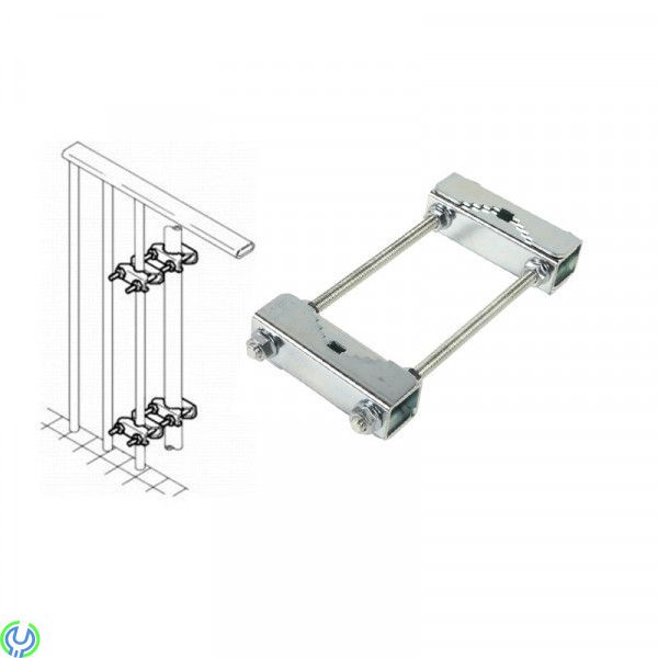 Dubbel Mastklammer med 40-60 mm ( 2-pack ), Galvaniserad mastklammer för master med 40-60 mm diameter., Maströrsfästen & Byglar,